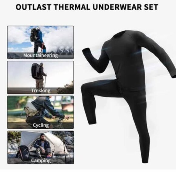 Naturehike Men's Thermal Underwear Clothing Sets Top & Long Johns Quick Dry - Picture 1 of 7